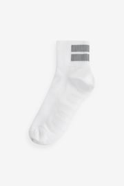 White Running Gripper Ankle Socks 2 Pack with Reflective Strip - Image 3 of 4