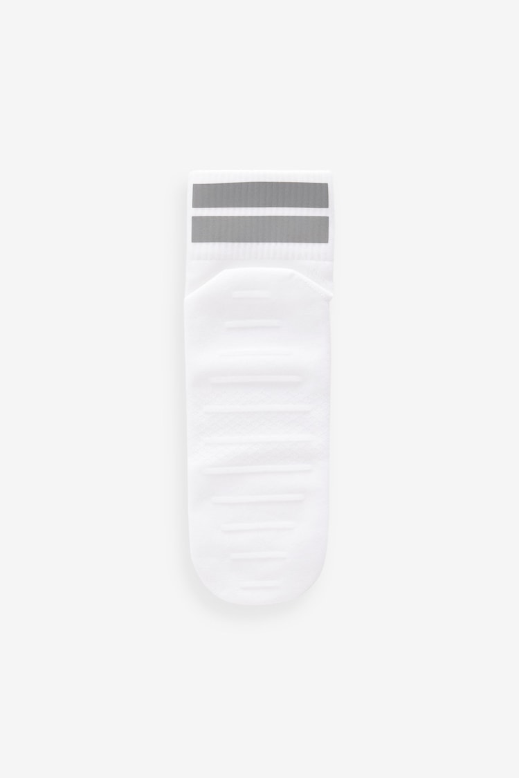 White Running Gripper Trainer Socks 2 Pack - Image 2 of 3