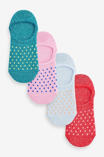 Bright Spot Sparkle Invisible Trainer Socks 4 Pack