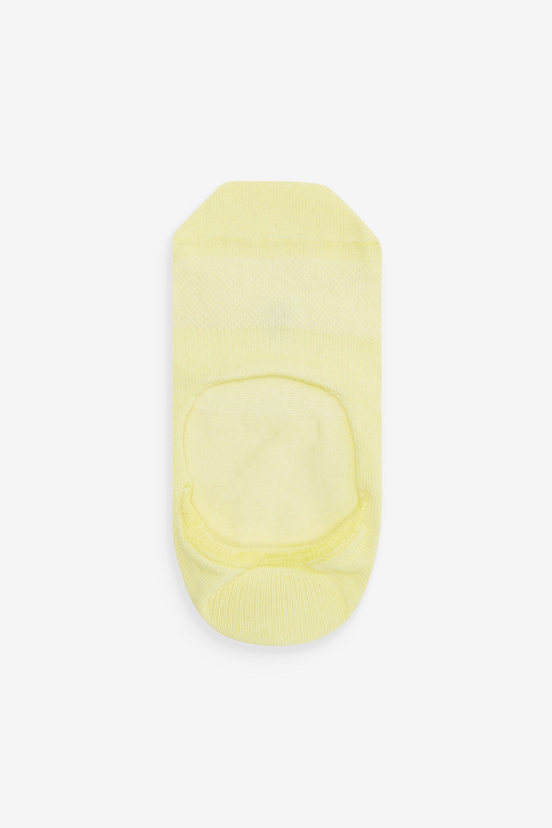 Yellow/Black/Ecru Breathable Mesh Invisible Trainer Socks 3 Pack - Image 2 of 4