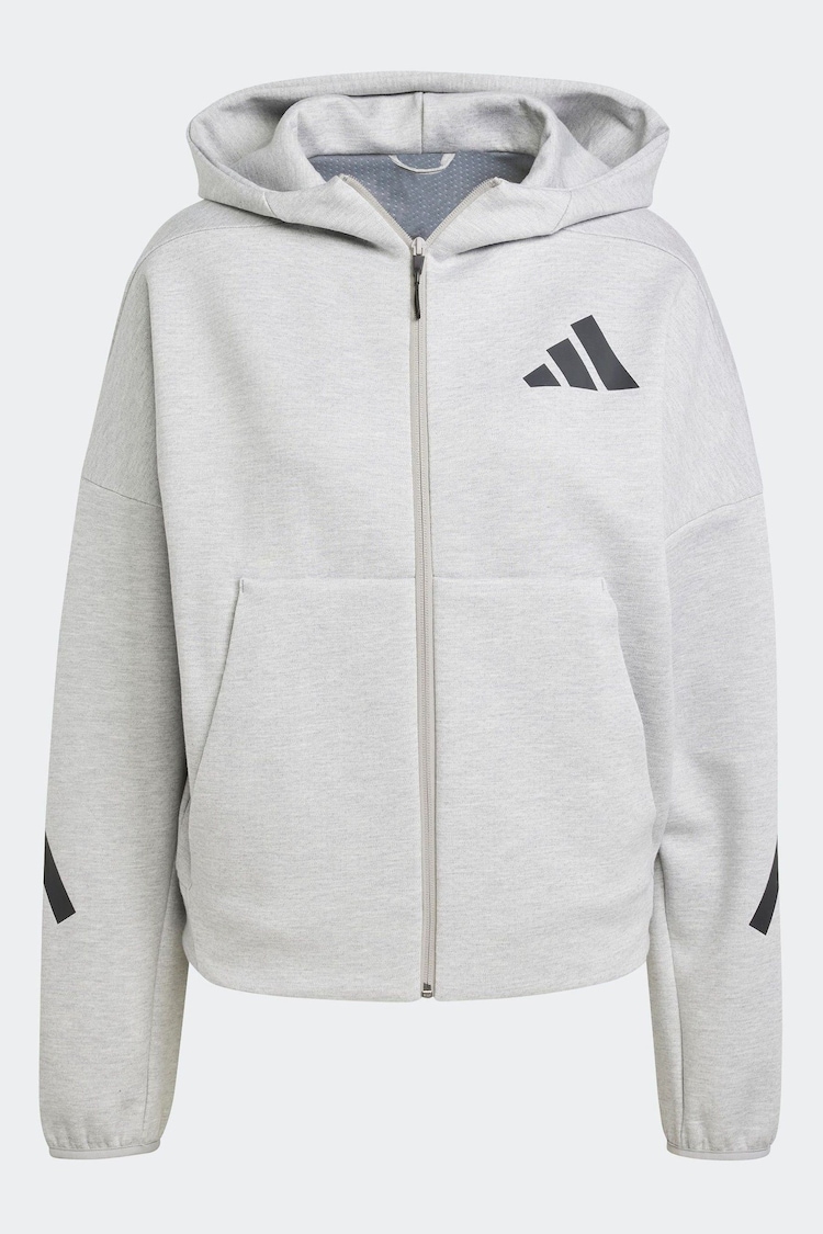 adidas Grey Z.N.E. Full Zip Hoodie - Image 7 of 7