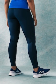 adidas Blue Optime Essentials Leggings - Image 3 of 4