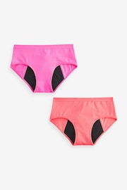 Pink/Orange 2 pack Teen Heavy Flow Period Pants (7-16yrs) - Image 1 of 5