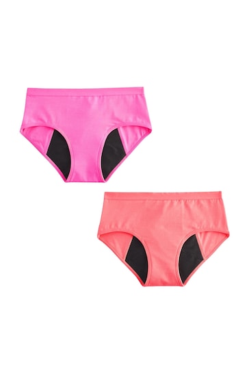 Pink/Orange 2 pack Teen Heavy Flow Period Pants (7-16yrs)