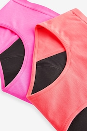 Pink/Orange 2 pack Teen Heavy Flow Period Pants (7-16yrs) - Image 5 of 5