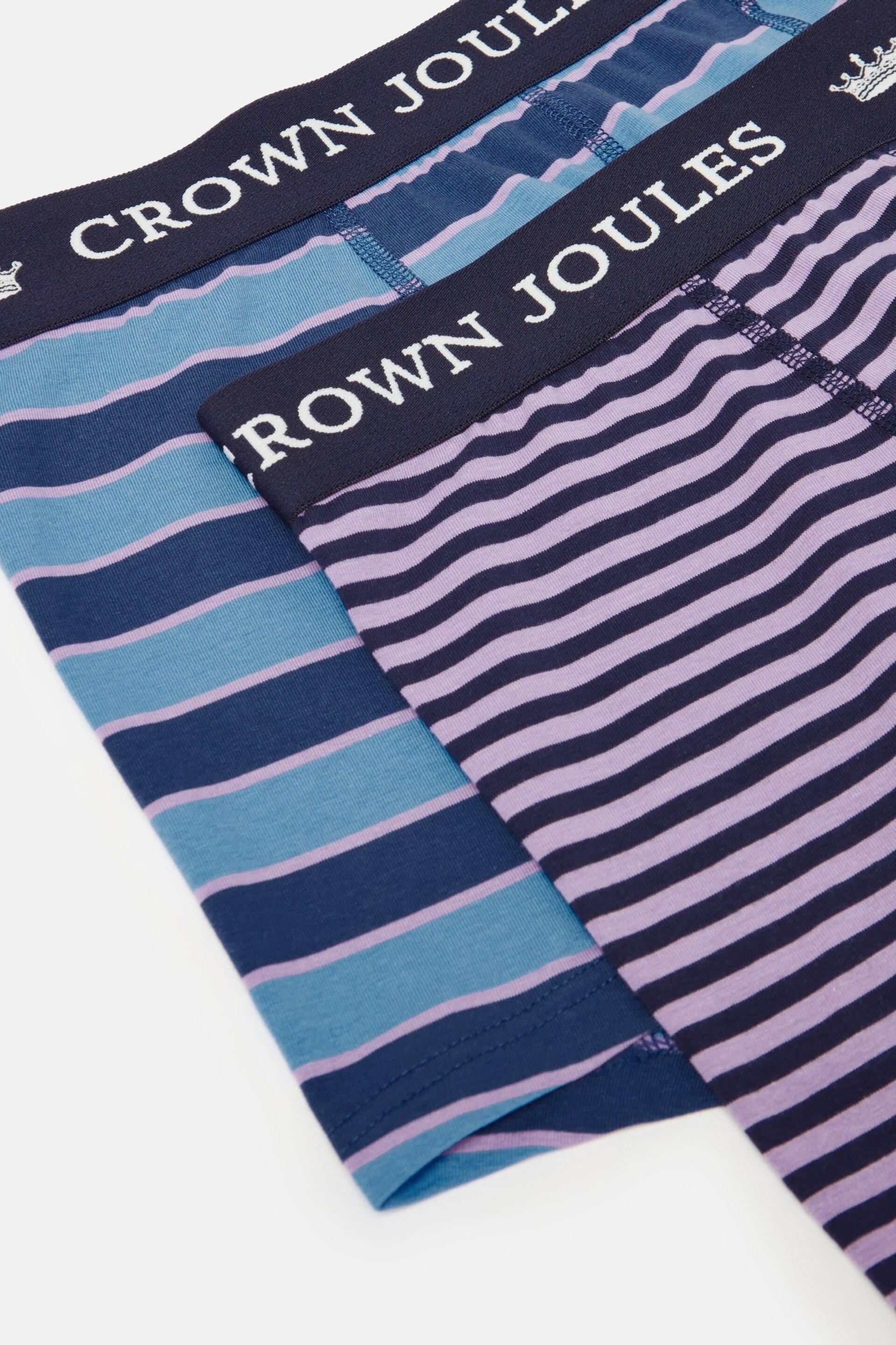 Joules Crown Blue/Purple Cotton Boxer Briefs 2 Pack - Image 4 of 4