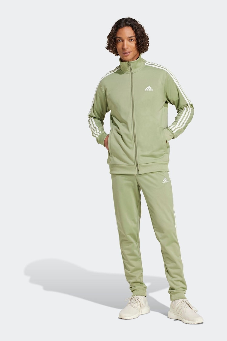 adidas Green Light 3-Stripe Tricot Tracksuit - Image 1 of 9