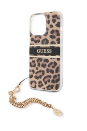 Guess Natural iPhone 13 Pro Case - Pc/Tpu Stripe with Charm Chain - Image 6 of 8