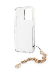 Guess Natural iPhone 13 Pro Case - Pc/Tpu Stripe with Charm Chain - Image 7 of 8