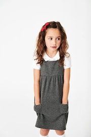 Grey Jersey Stretch Pinafore School Dress (3-14yrs) - Image 1 of 7