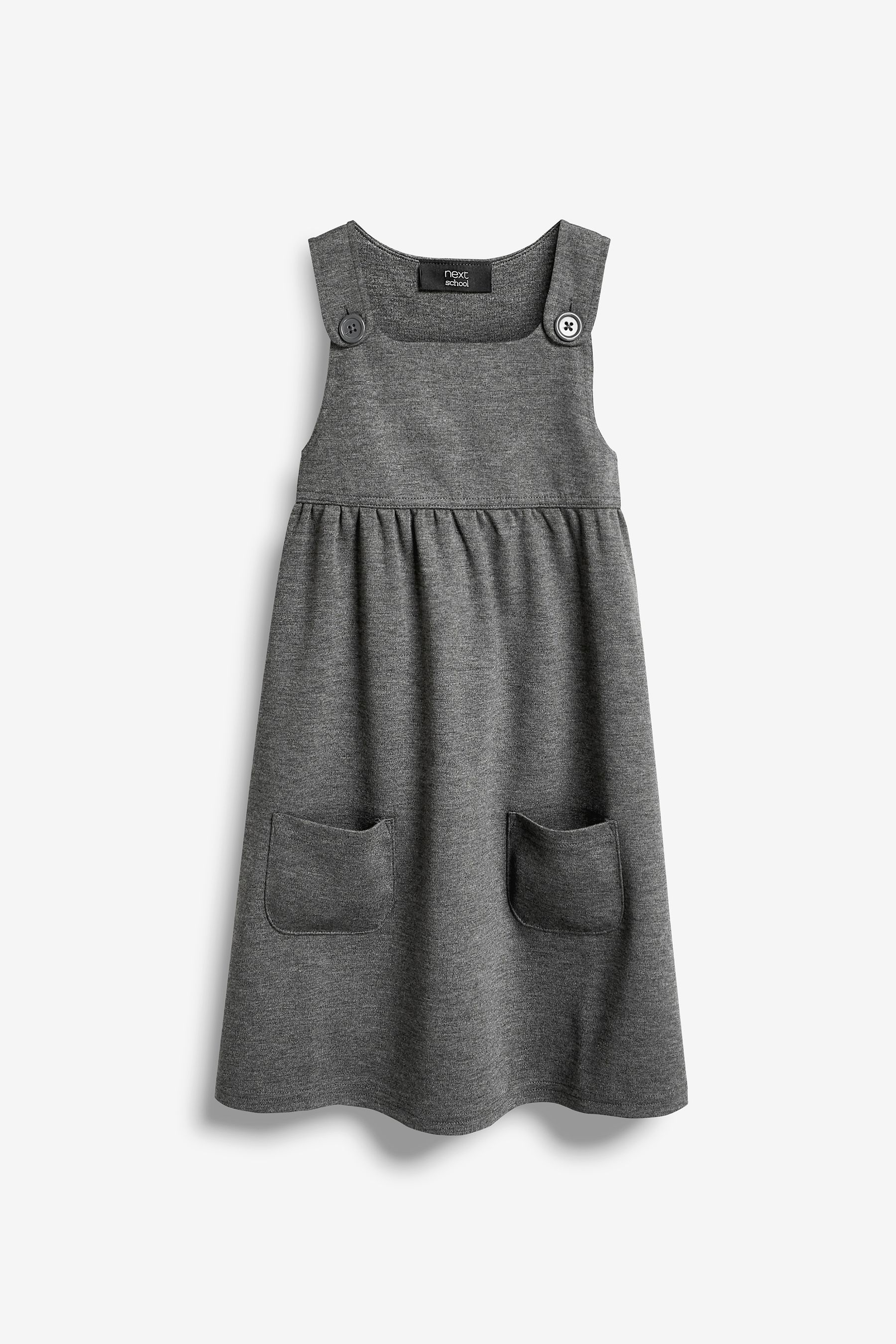 Grey jersey pinafore school dress 2025