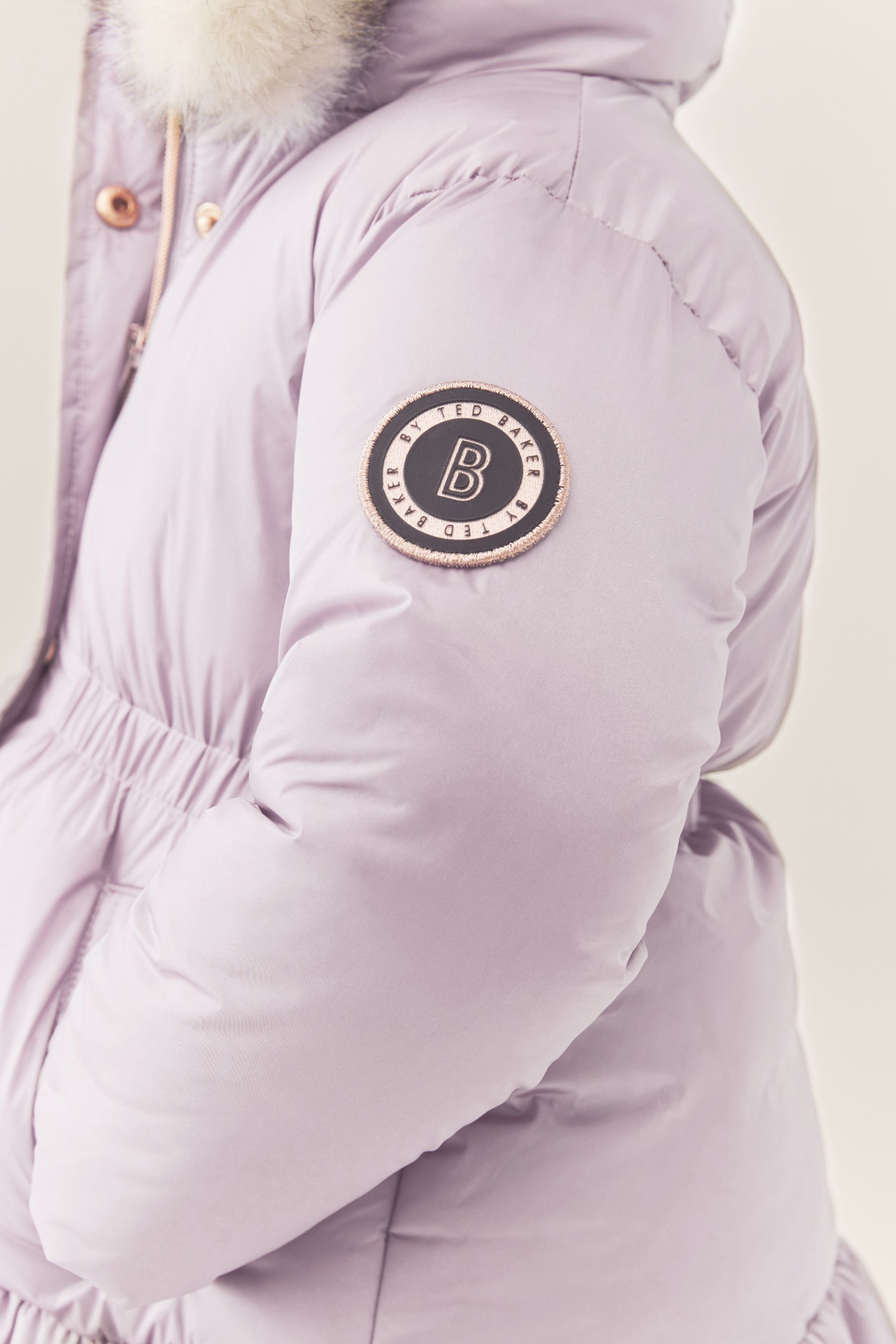 Buy Baker by Ted Baker Shower Resistant Purple Peplum Coat from Next Luxembourg