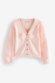 Baker by Ted Baker Pink Organza Bow Cardigan - Image 1 of 3