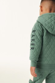 Baker by Ted Baker Green Quilted Hoodie and Jogger Set - Image 8 of 12