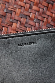 AllSaints Brown Allington Straw Tote Bag - Image 6 of 7