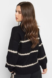 PixieGirl Petite Black Blurred Stripe Jumper - Image 2 of 4