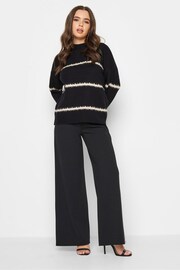 PixieGirl Petite Black Blurred Stripe Jumper - Image 4 of 4