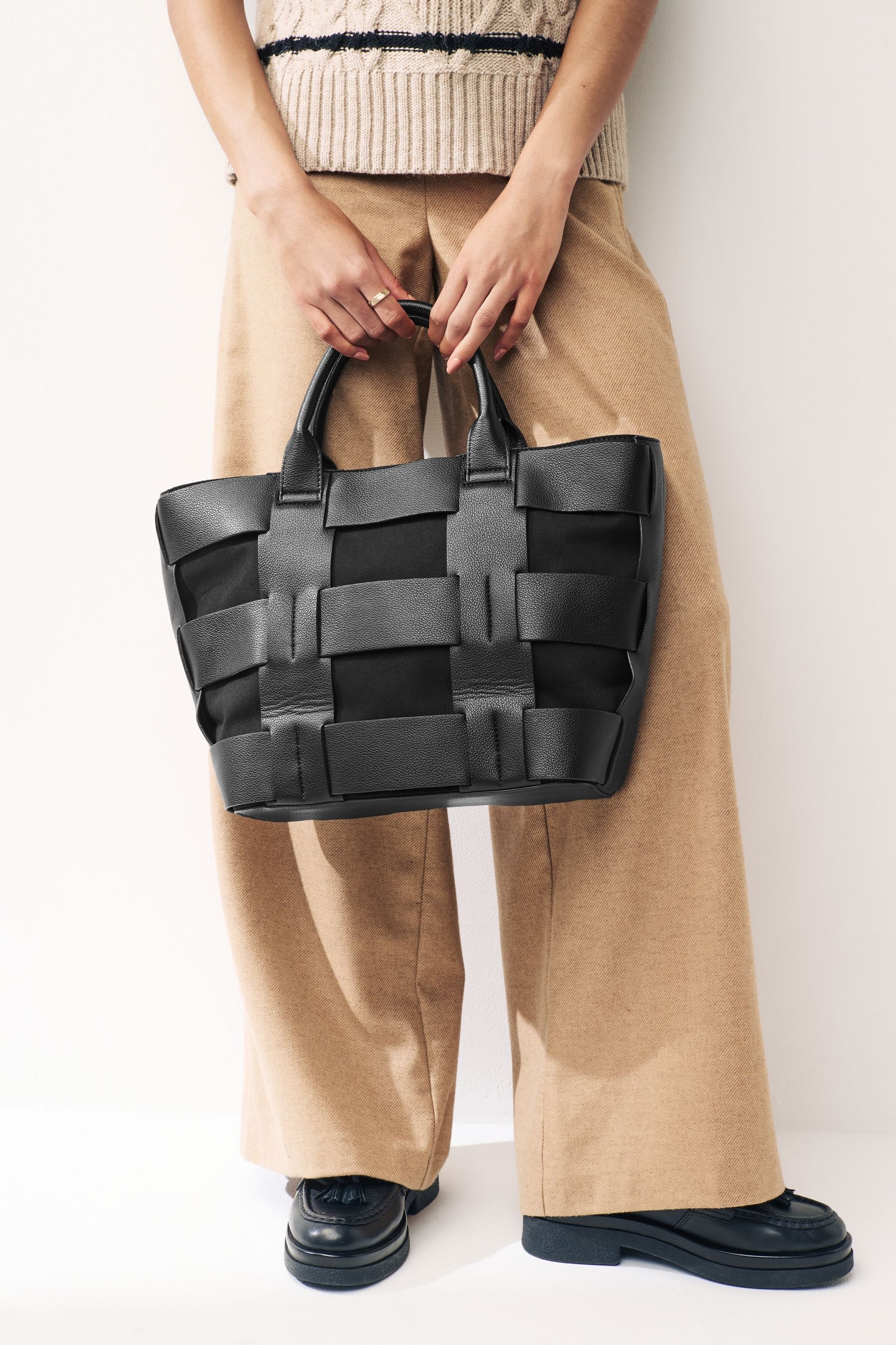 Buy Black Weave Shoulder Bag from the Next UK online shop