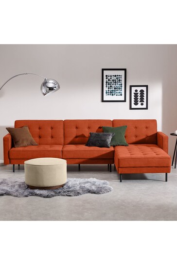 MADE.COM Orange Rosslyn Right Hand Facing Sofa Bed