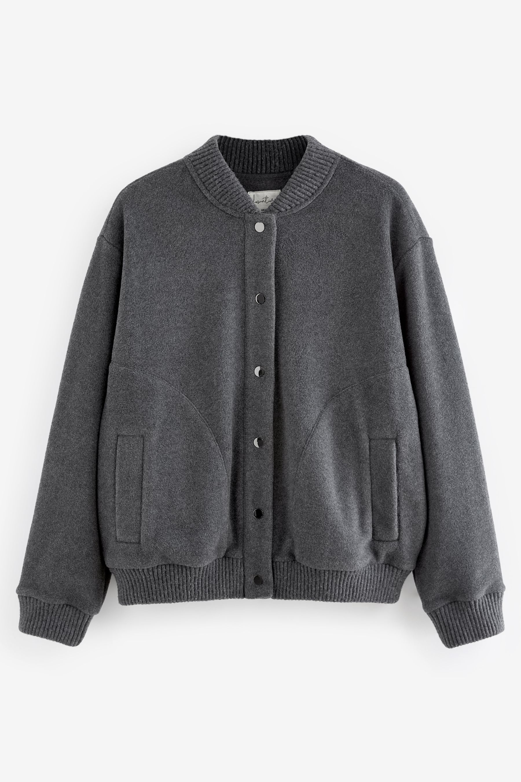 Charcoal grey bomber jacket deals