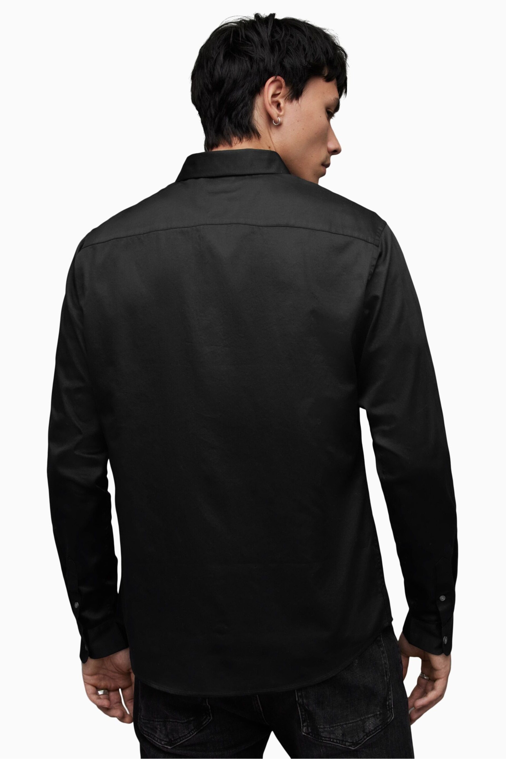 AllSaints Black Simmons Shirt - Image 5 of 6