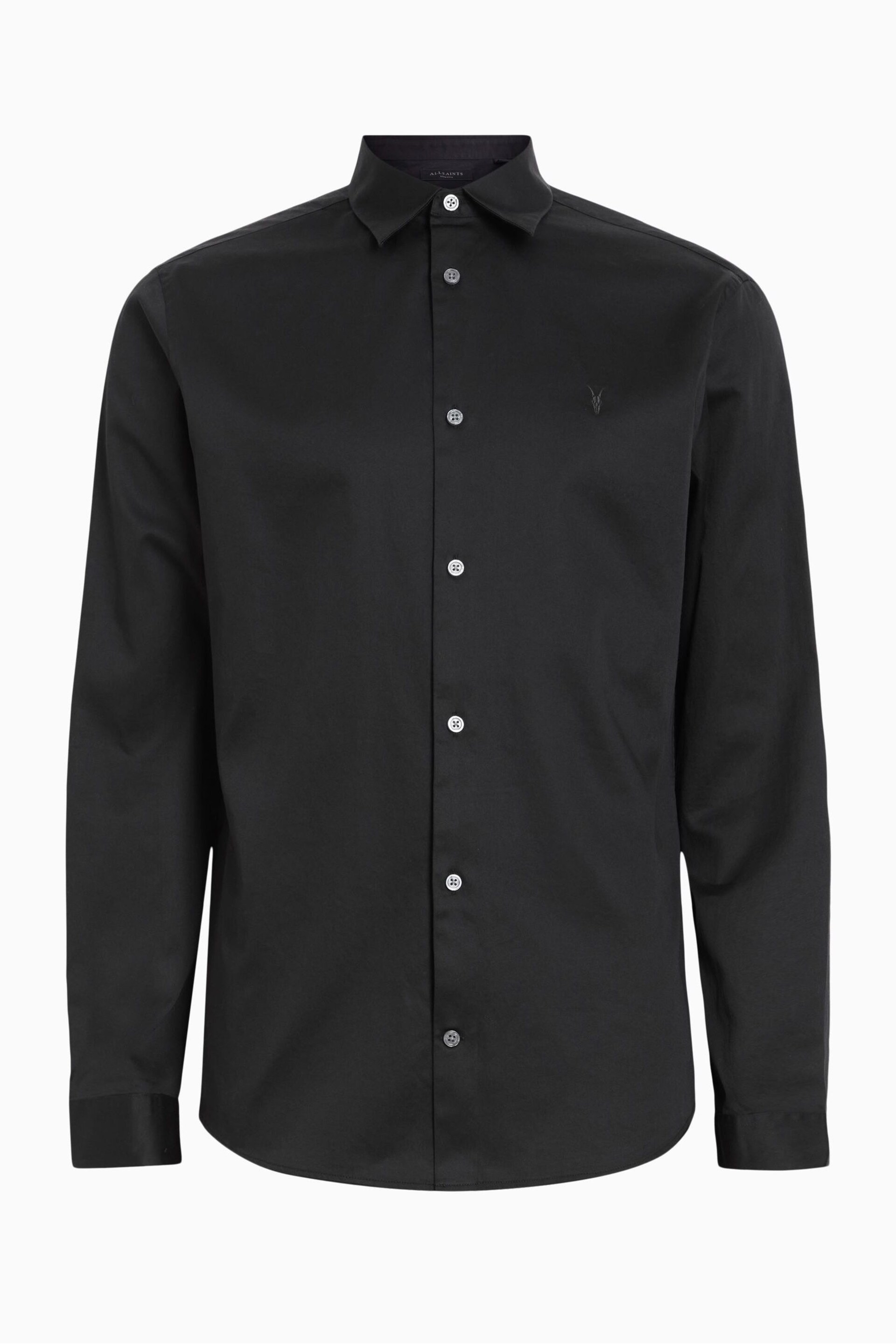 AllSaints Black Simmons Shirt - Image 6 of 6