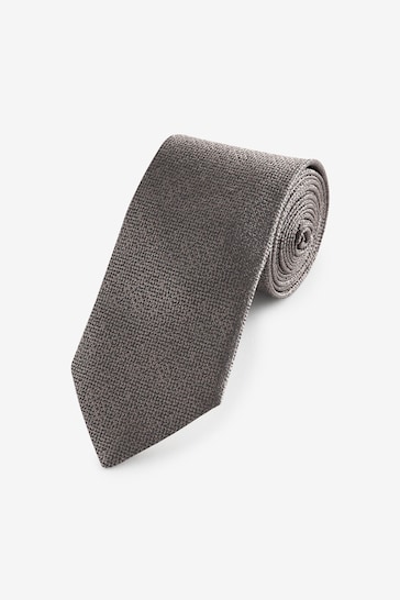 Neutral Bronze Brown Signature Made In Italy Tie