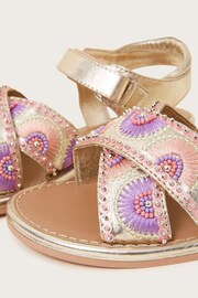 Monsoon Gold Beaded Fan Sandals - Image 3 of 3