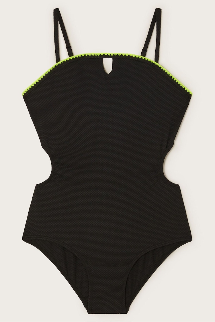 Monsoon Black Textured Swimsuit - Image 1 of 3