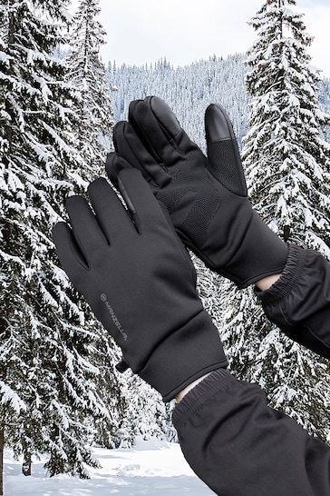 Totes Black Mens Manzella Warmest Gloves