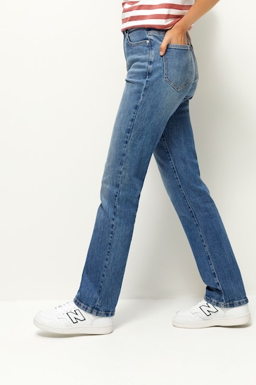 Mid Blue Comfort Stretch Straight Jeans