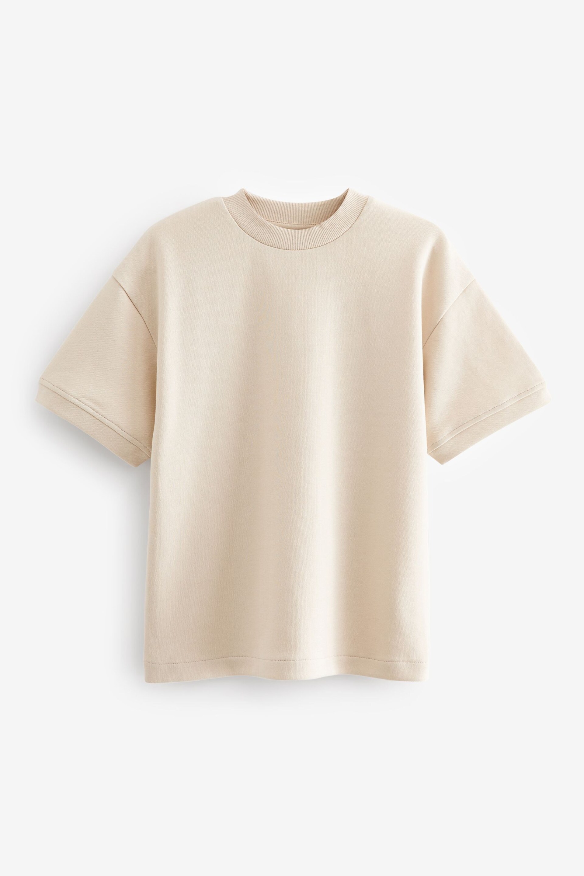 Natural Relaxed Fit Heavyweight T-Shirt (3-16yrs) - Image 1 of 3