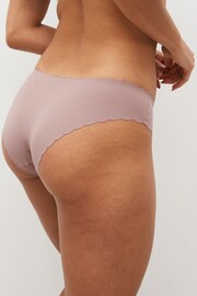 Mauve Purple Brazilian No VPL Scallop Edge Knickers - Image 2 of 4