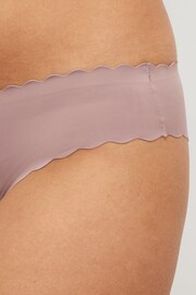 Mauve Purple Brazilian No VPL Scallop Edge Knickers - Image 3 of 4