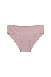 Mauve Purple Brazilian No VPL Scallop Edge Knickers - Image 4 of 4