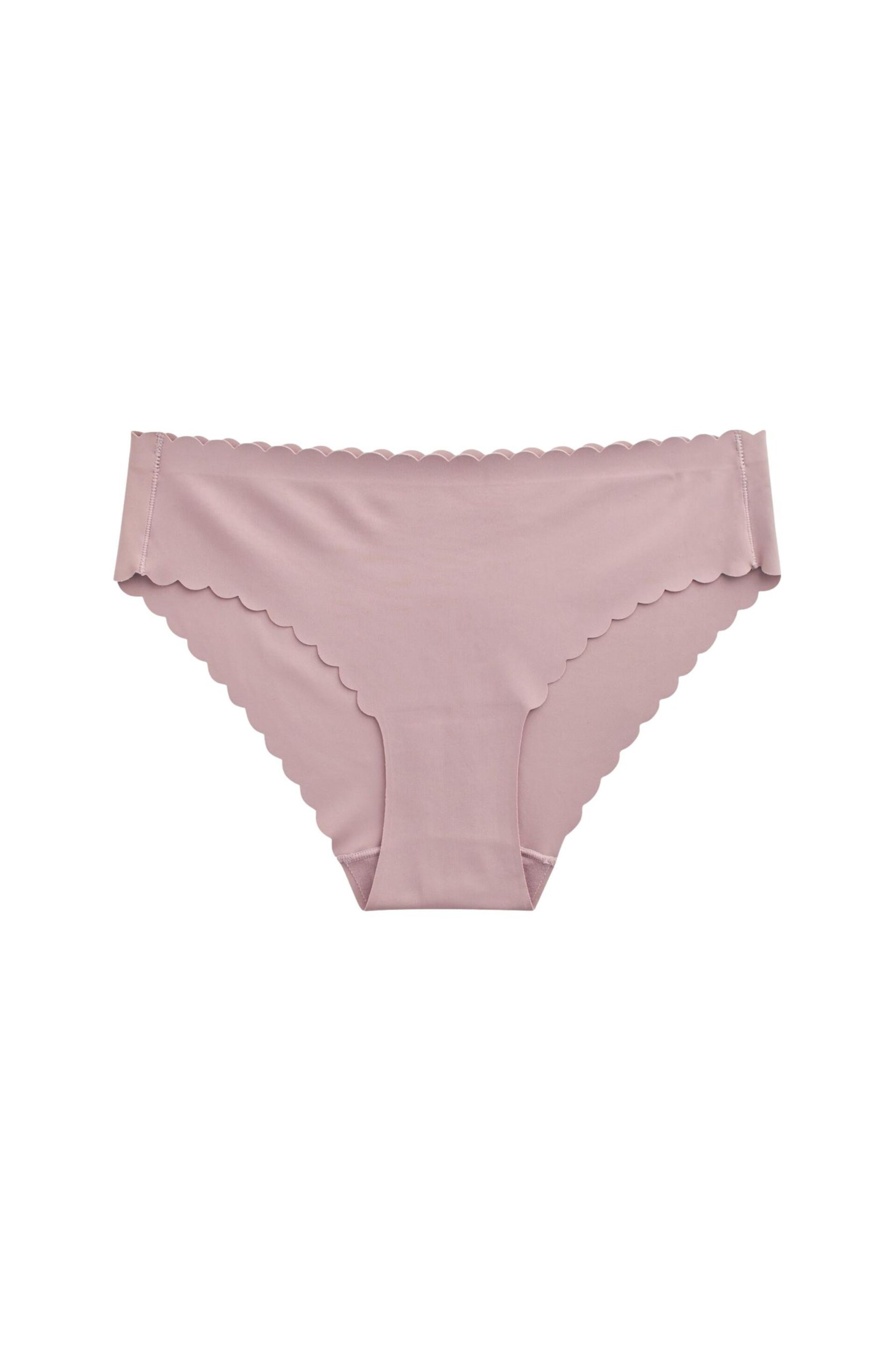 Mauve Purple Brazilian No VPL Scallop Edge Knickers - Image 4 of 4