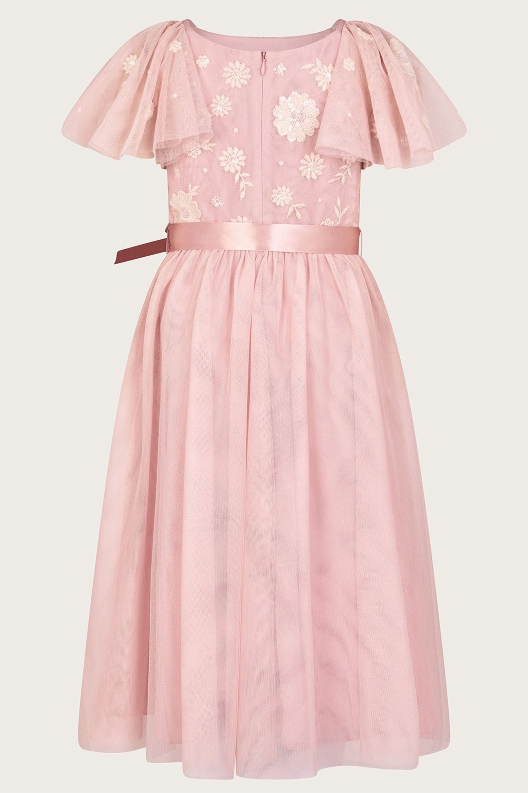 Buy Monsoon Pink Giselle Embellished Floral Dress from Next Oman