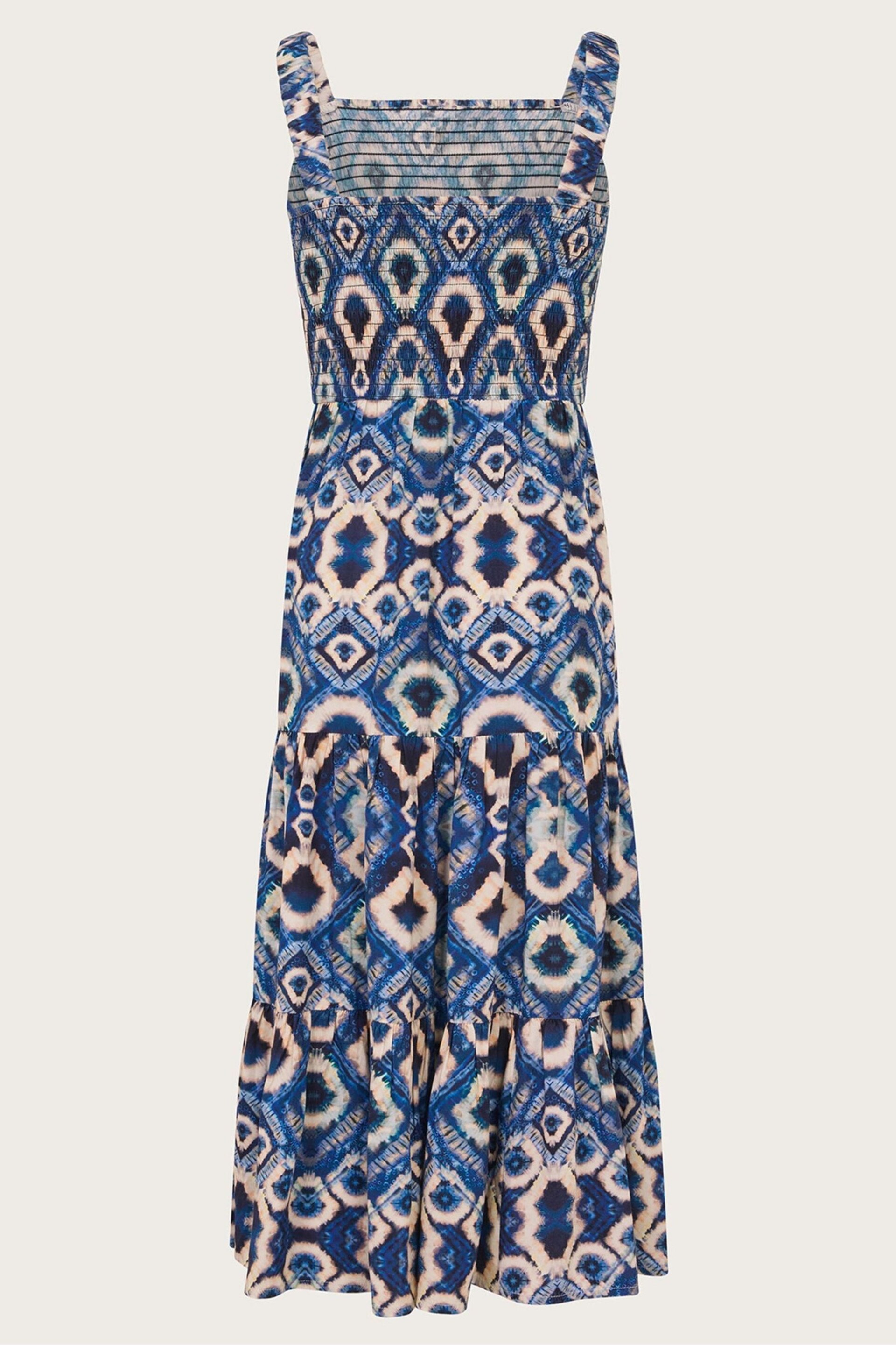 Monsoon Blue Batik Print Dress - Image 2 of 3