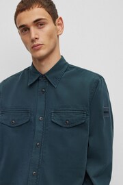 BOSS Green Garment Dyed Twill Overshirt - Image 5 of 6