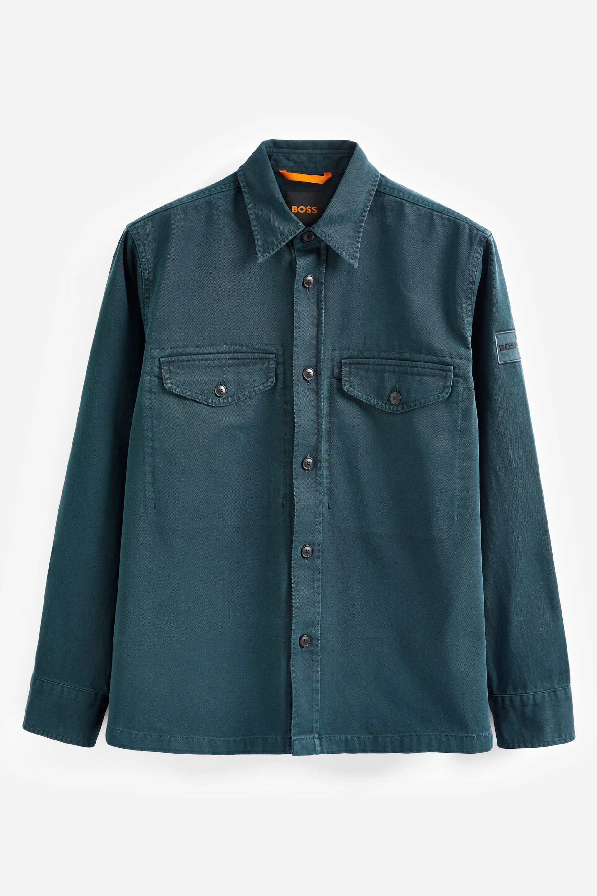 BOSS Green Garment Dyed Twill Overshirt - Image 6 of 6