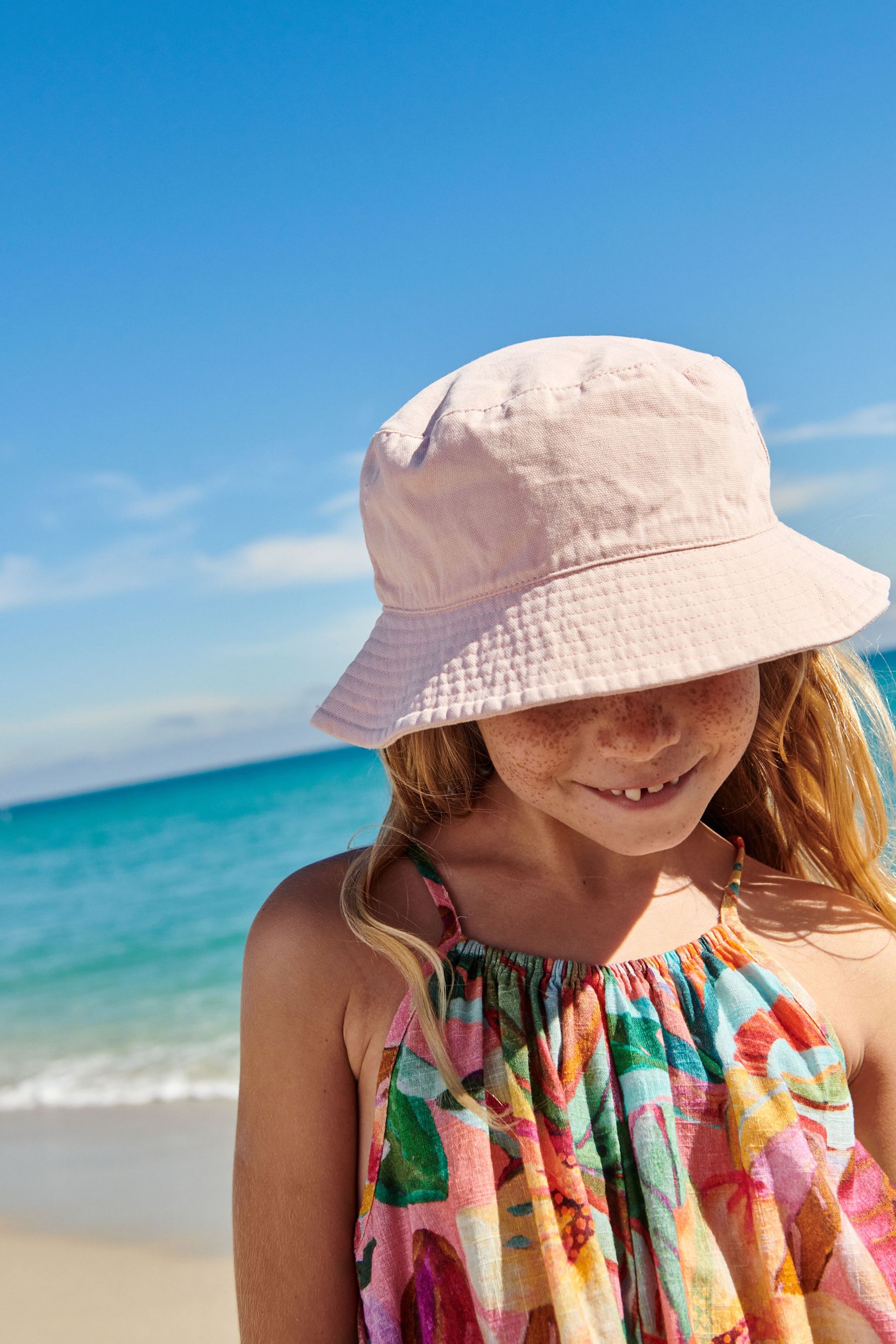 Pale pink discount bucket hat