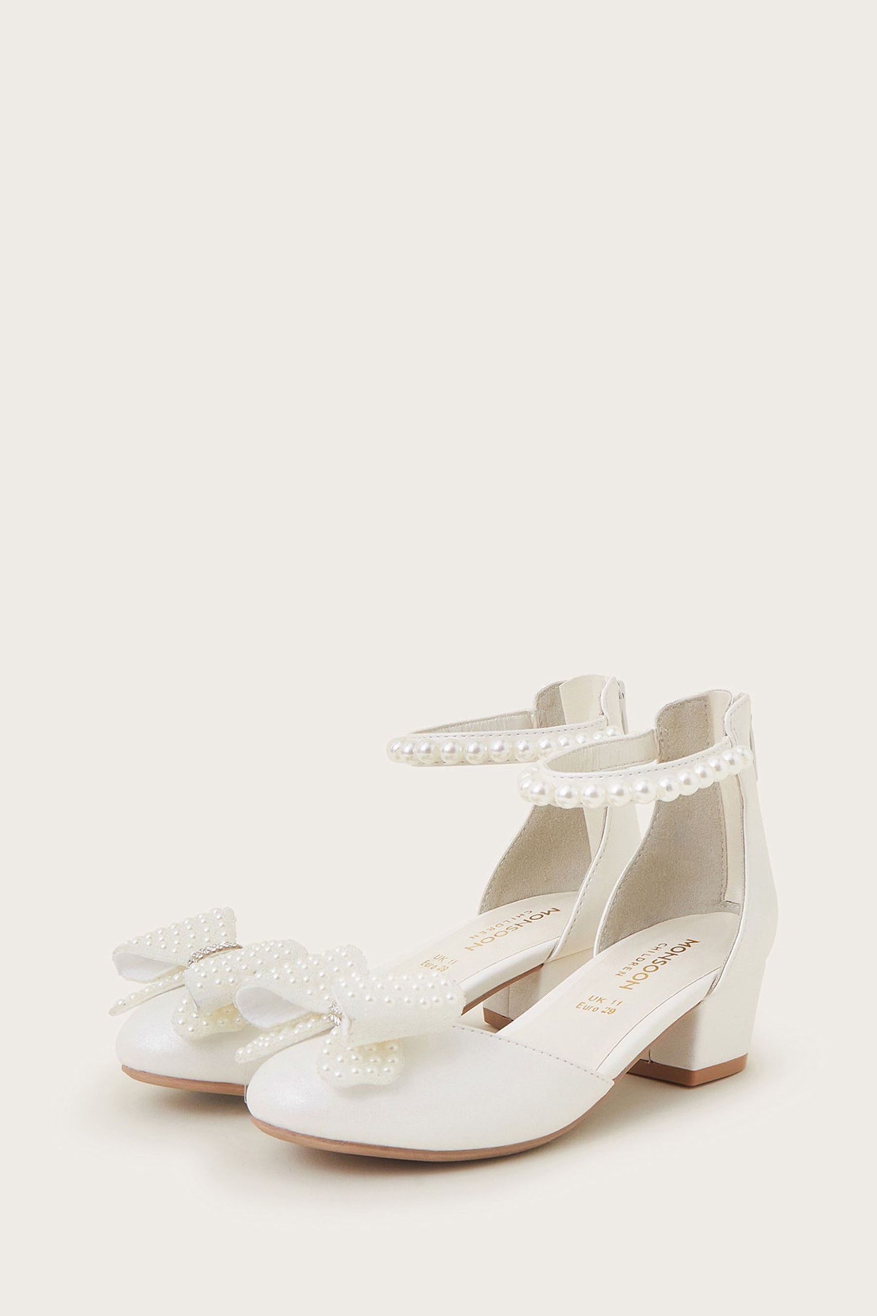 Buy Monsoon Natural Pearly Bow Two Part Heels from Next Luxembourg