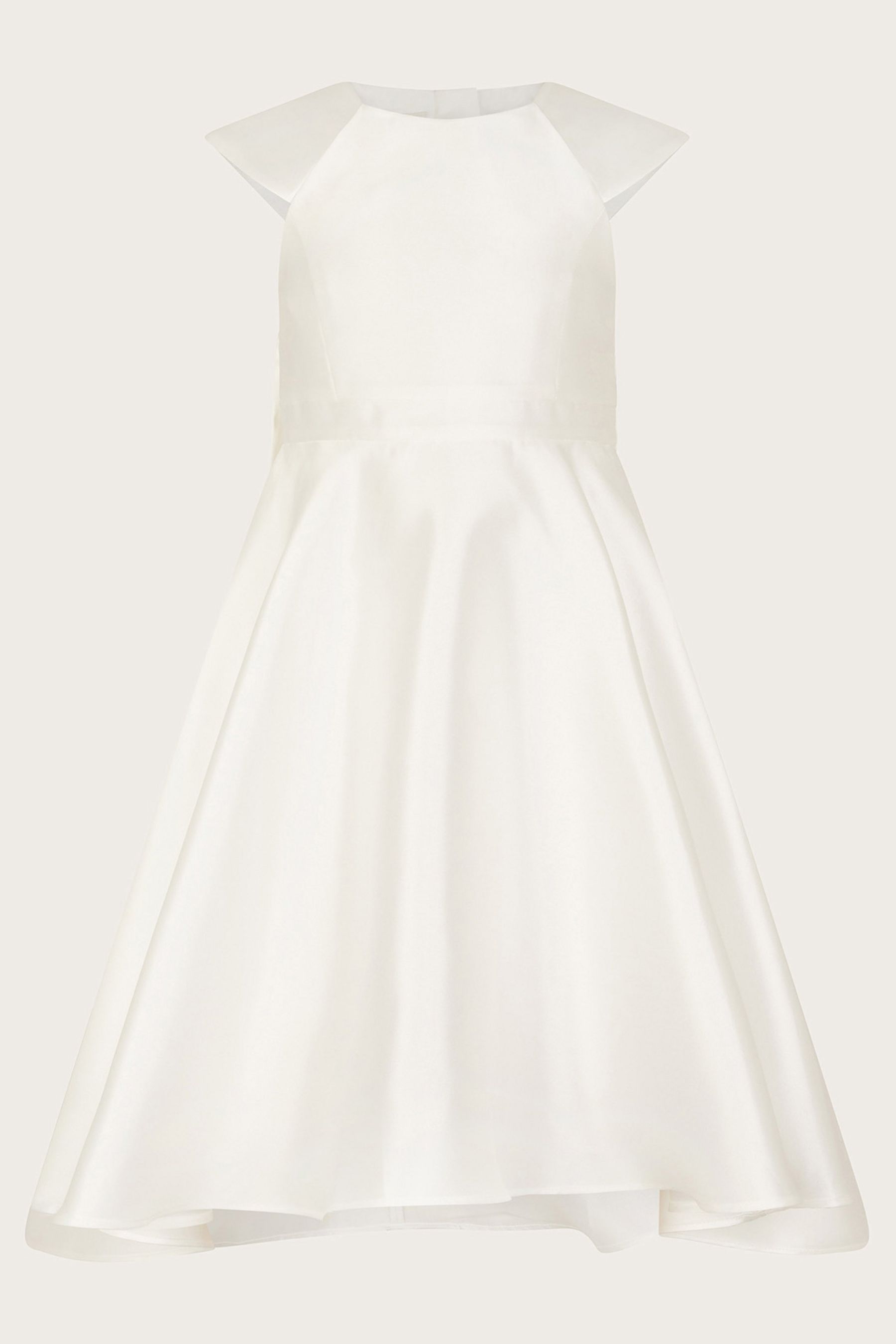 Monsoon White Cordelia Duchess Dress