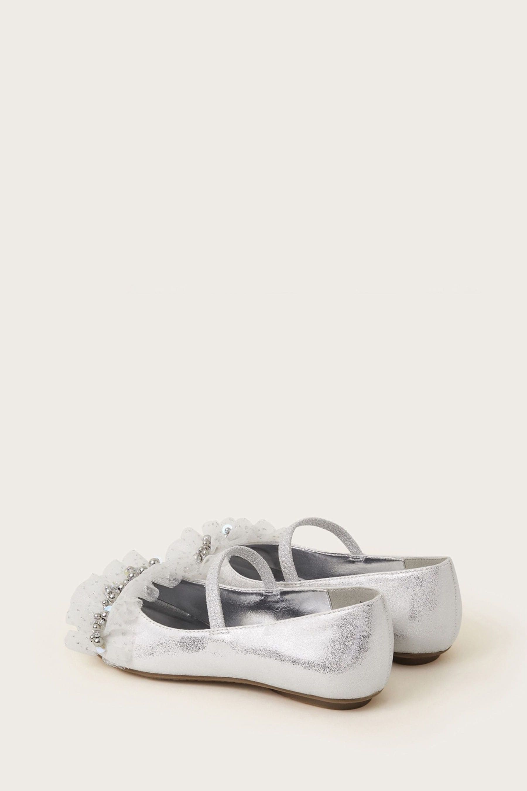 Buy Monsoon Silver Land of Wonder Beaded Ballet Flats from the
