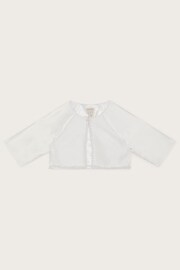 Monsoon White Pearl Trim Communion Jacket - Image 1 of 3