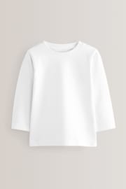 White 2 Pack Long Sleeve T-Shirts (3mths-7yrs) - Image 2 of 3