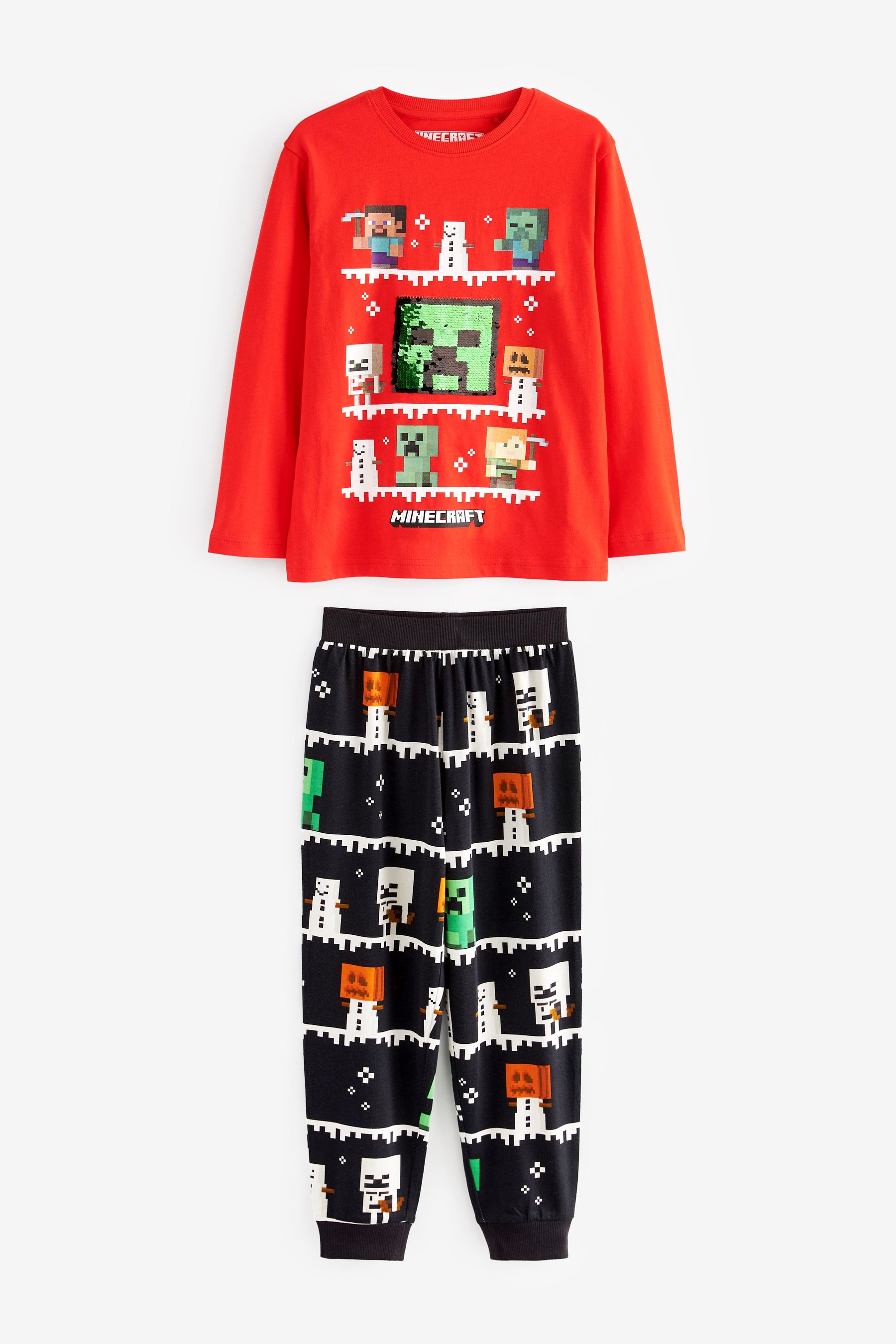 Buy Minecraft Red Black Christmas Pyjamas 5 16yrs from Next Belgium
