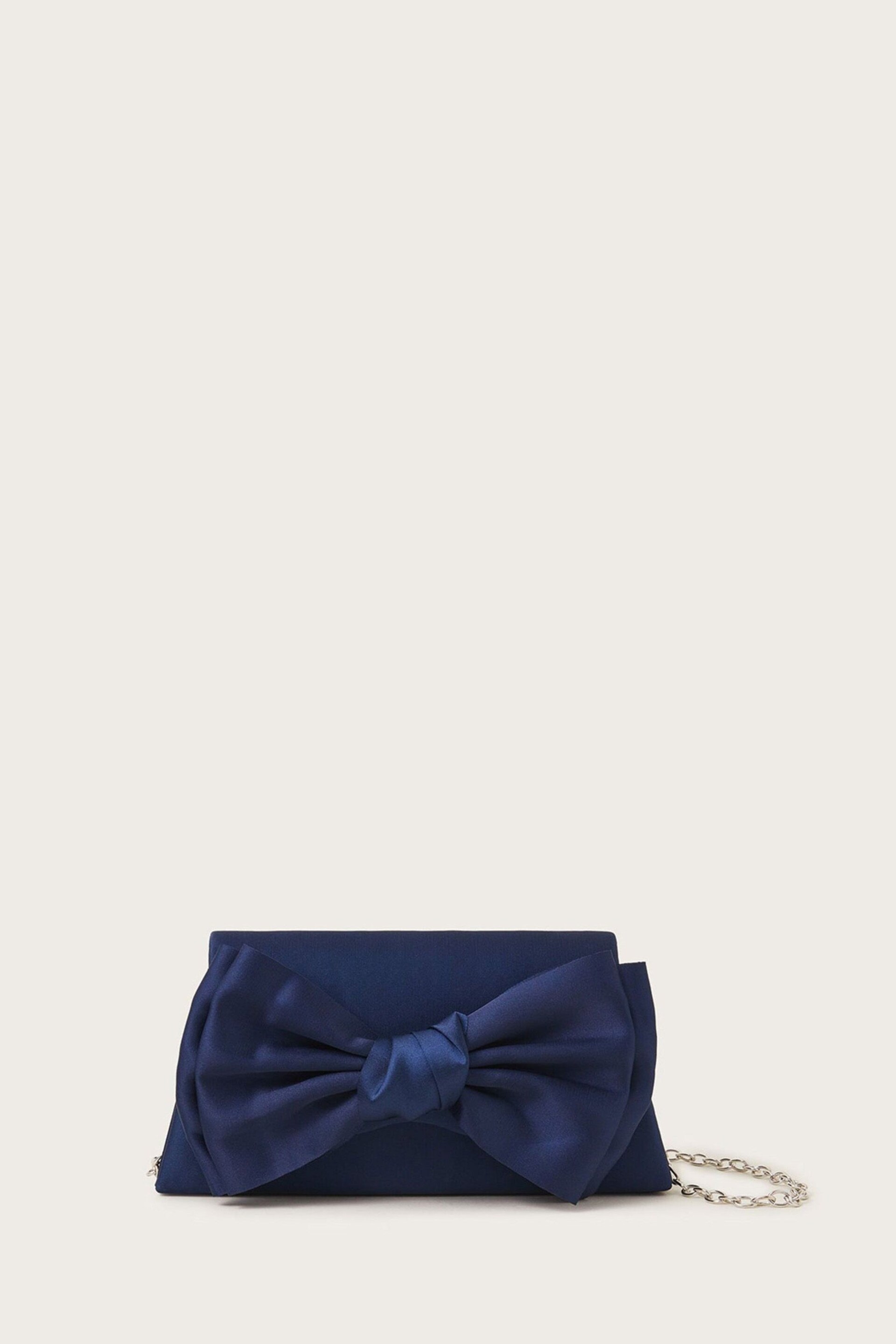 Monsoon Blue Bridesmaid Bow Bag - Image 1 of 3