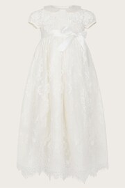 Monsoon Natural Baby Provenza Silk Christening Gown - Image 1 of 3