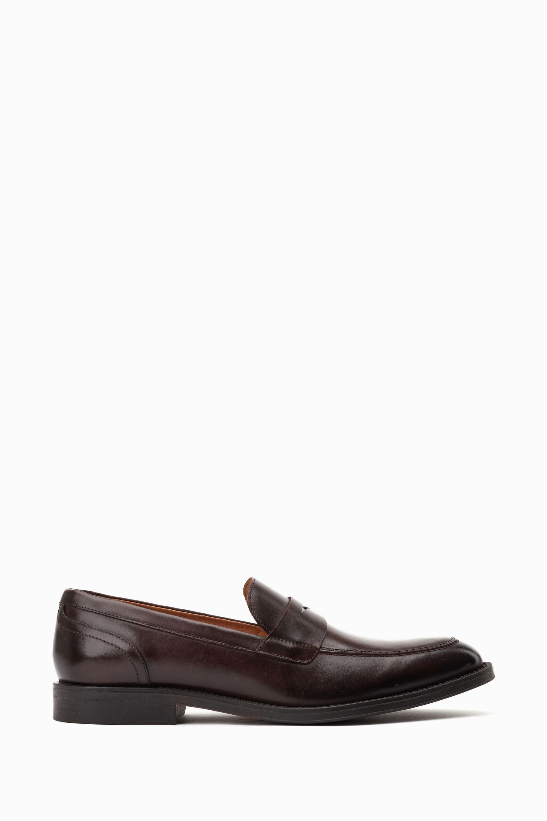 Base London Kennedy Slip On Penny Loafers 9 EU 43 BROWN Mens